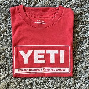 YETI shirt, red, soft and comfortable